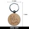 Frenchie Standing French Bulldog Dog Engraved Wood Round Keychain Tag Charm